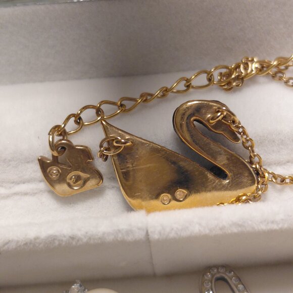 Swarovski Black Swan Crystal Necklace in Rose Gold - Picture 3 of 3